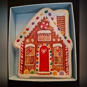 Elizabeth R. Tyndall Gingerbread House Holiday Trinket Dish